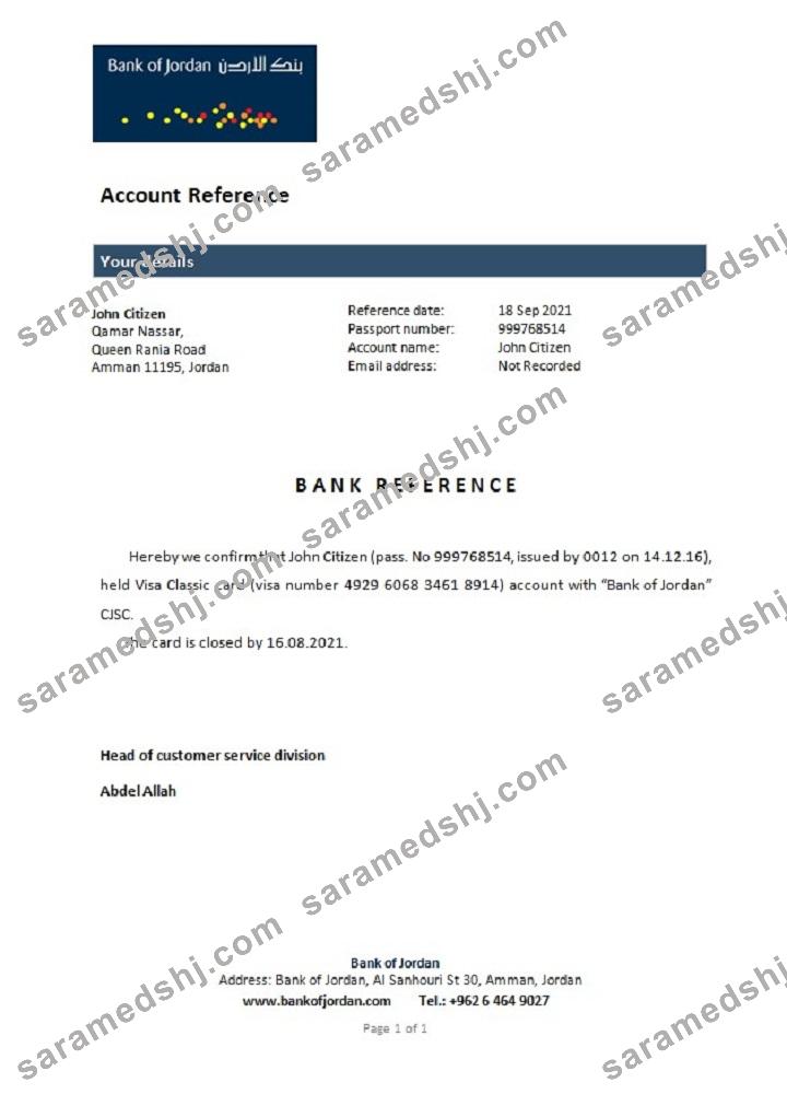 Jordan_bank of Jordan_closure reference